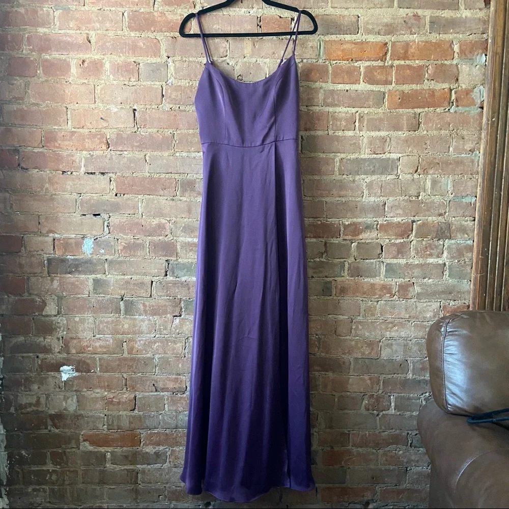 David’s Bridal Crepe-Back Satin Bridesmaid Dress